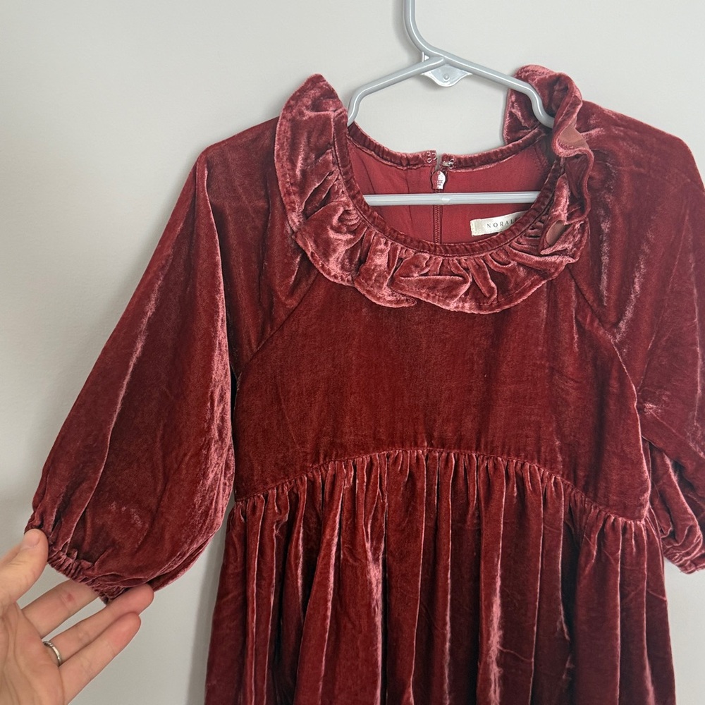 Noralee Adeline 2T Velvet Ruby toddler Dress - Picture 5 of 5